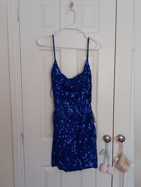 windsor blue sequin dress